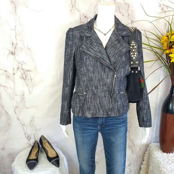Sandro Paris designer asymmetrical zip jacket